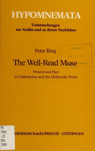 Cover for The well-read muse