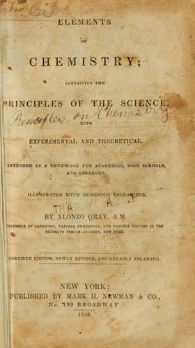 Cover for Elements of chemistry