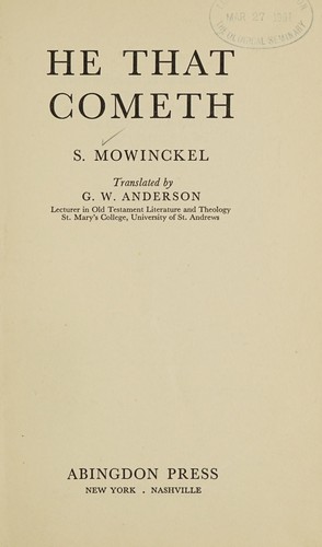 Cover for He that cometh ...
