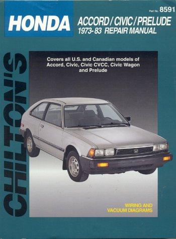 Cover for Chilton's Honda Accord, Civic, Prelude 1973-83 repair manual.