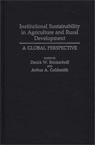 Cover for Institutional sustainability in agriculture and rural development