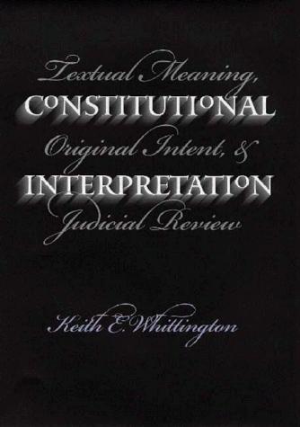 Cover for Constitutional Interpretation