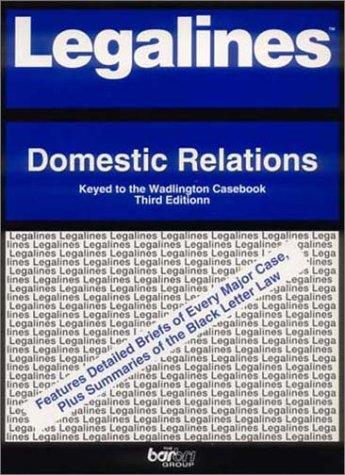 Cover for Legalines: Domestic Relations 