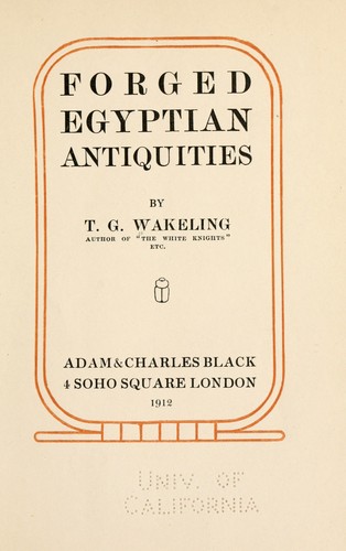 Cover for Forged Egyptian antiquities