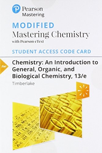 Cover for Modified Mastering Chemistry with Pearson eText -- Standalone Access Card -- for Chemistry
