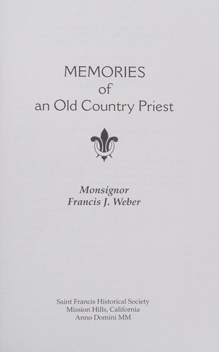 Cover for Memories of an old mission