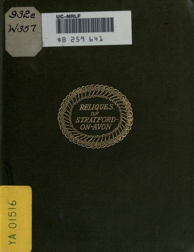 Cover for Reliques of Stratford-on-Avon