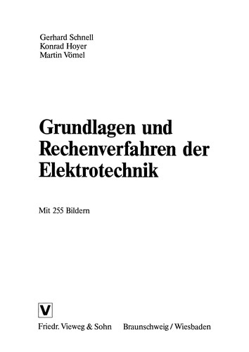 Cover for Grundlagen und Rechenverfahren der Elektrotechnik
