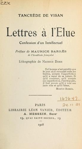 Cover for Lettres à l'élue