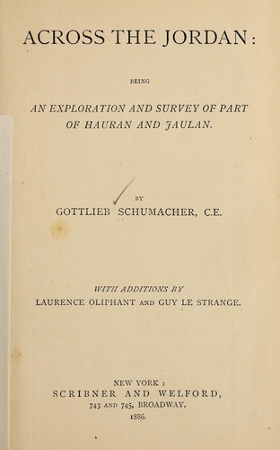 Cover for Across the Jordon