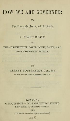 Cover for How we are governed
