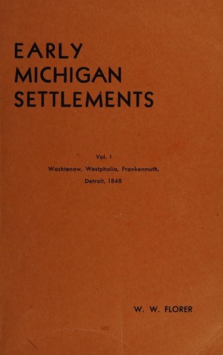 Cover for Early Michigan settlements