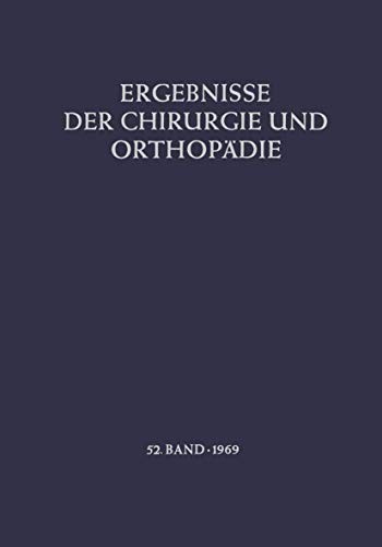Cover for Ergebnisse der Chirurgie und Orthopädie