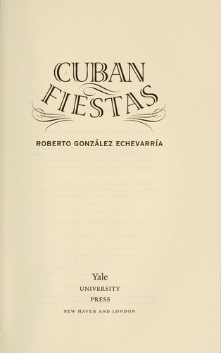 Cover for Cuban fiestas