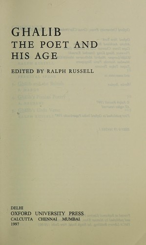 Cover for Ghalib