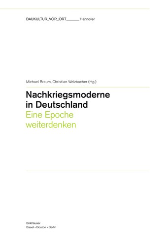 Cover for Nachkriegsmoderne in Deutschland