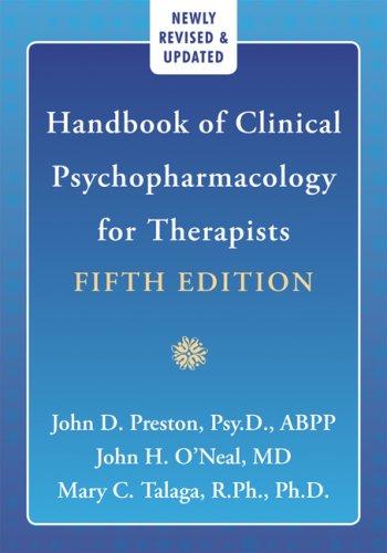 Cover for Handbook of Clinical Psychopharmacology (Professional)