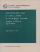 Cover for Microeconomic issues of labor markets in developing countries