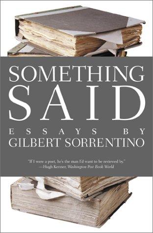 Cover for Something said
