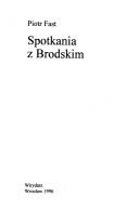 Cover for Spotkania z Brodskim