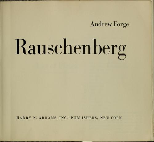 Cover for Rauschenberg