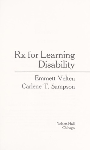 Cover for Rx for Learning Disability