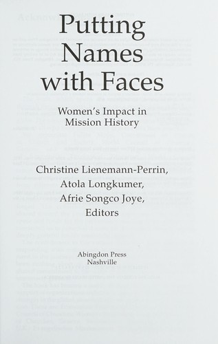 Cover for Putting names with faces