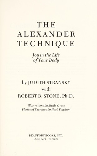 Cover for The Alexander technique