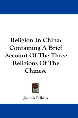 Cover for Religion In China