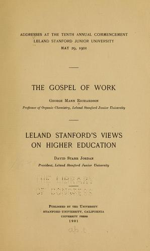 Cover for Addresses at the tenth annual commencement
