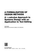 Cover for A Formalisation of Design Methods
