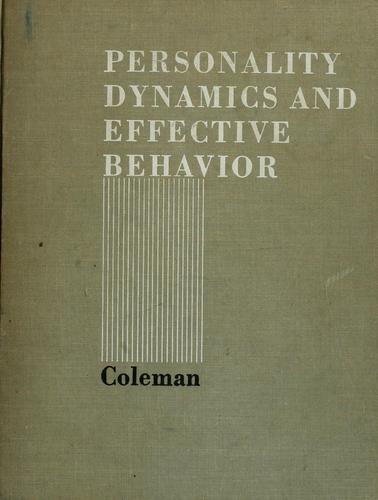 Cover for Personality dynamics and effective behavior