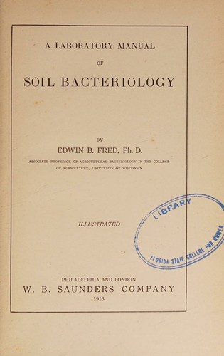 Cover for A laboratory manual of soil bacteriology
