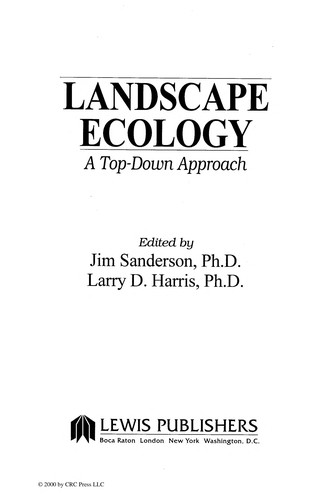 Cover for Landscape ecology