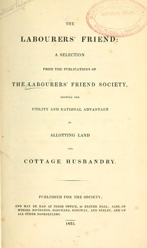 Cover for The labourer's friend