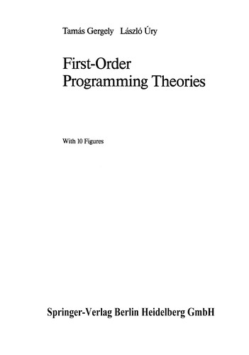 Cover for First-Order Programming Theories