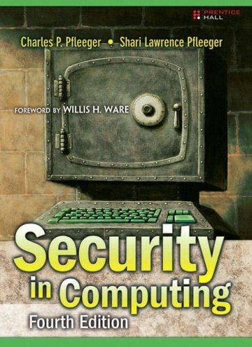 Cover for Security in Computing (4th Edition)