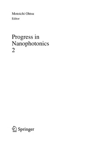 Cover for Progress in Nanophotonics 2