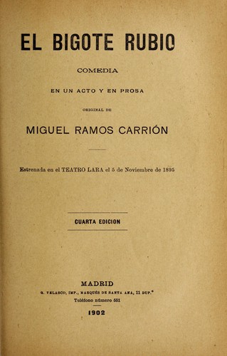 Cover for El bigote rubio