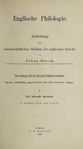 Cover for Englische Philologie.