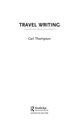 Cover for Travel writing