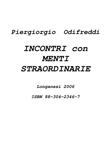 Cover for Incontri con menti straordinarie