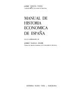 Cover for Manual de historia económica de España.