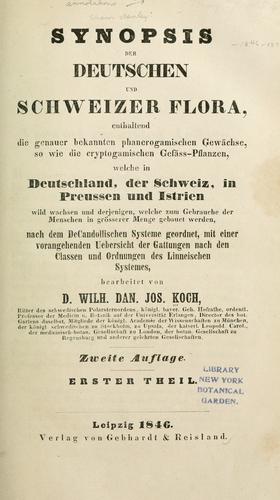 Cover for Synopsis der deutschen und schweizer Flora
