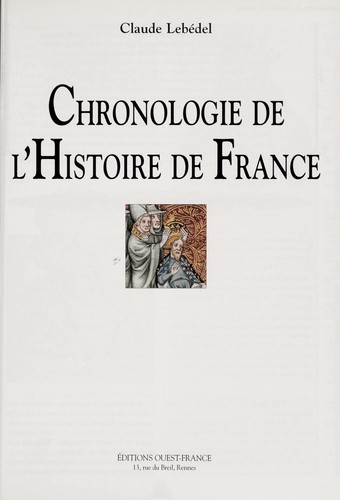 Cover for Chronologie de l'histoire de France