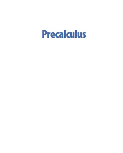 Cover for Precalculus