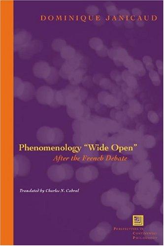 Cover for Phenomenology "wide open"