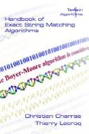 Cover for Handbook of Exact String Matching Algorithms