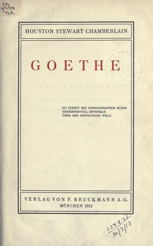 Cover for Goethe.