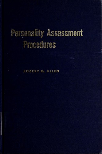 Cover for Personality assessment procedures